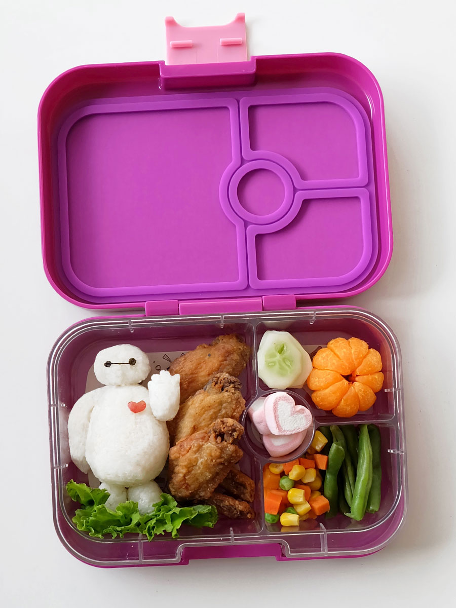 Baymax Bento Food Art inside Yumbox Panino Baymax Bento Food Art inside Yumbox Panino