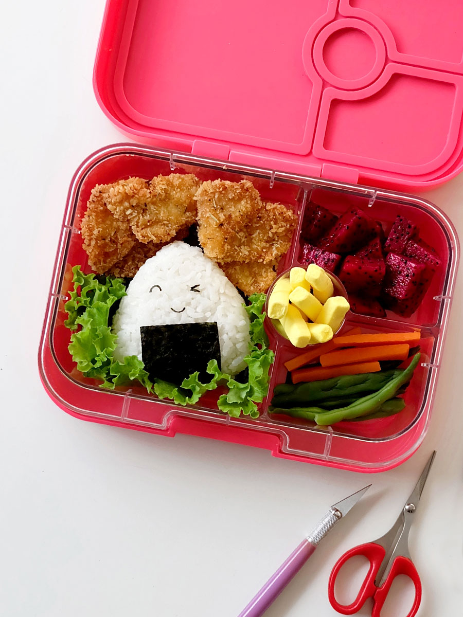 Onigiri Bento Food Art inside Yumbox Panino